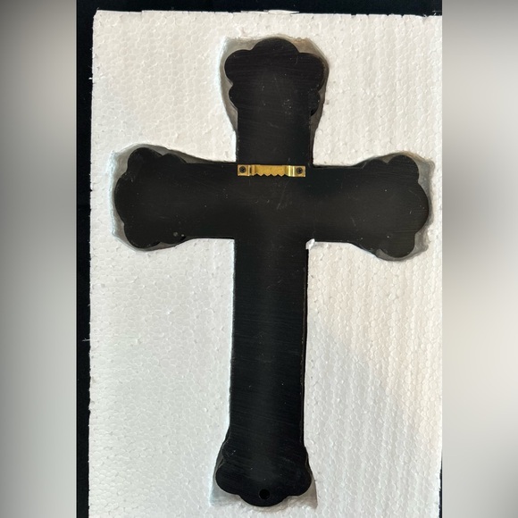 Montana West Silvertone Turquoise Resin Wall Cross. New In Box - Picture 2 of 4